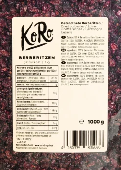 Berberitzen ohne Zusätze 1 kg