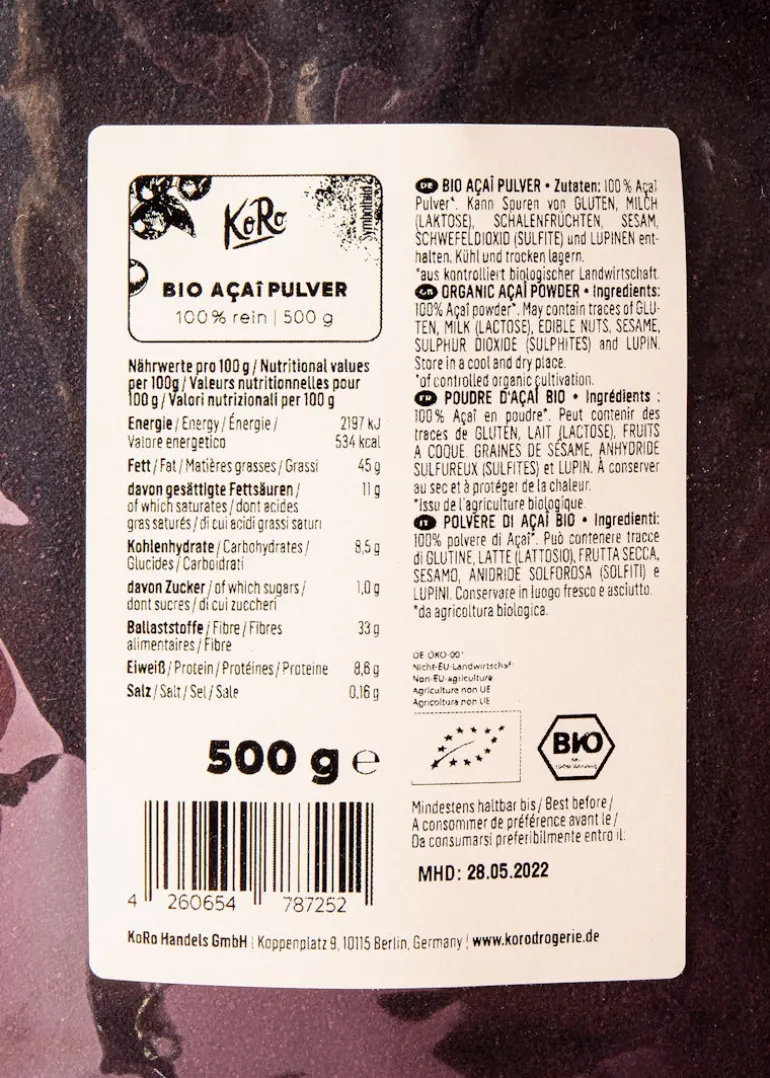 Bio Açai Pulver 500 g