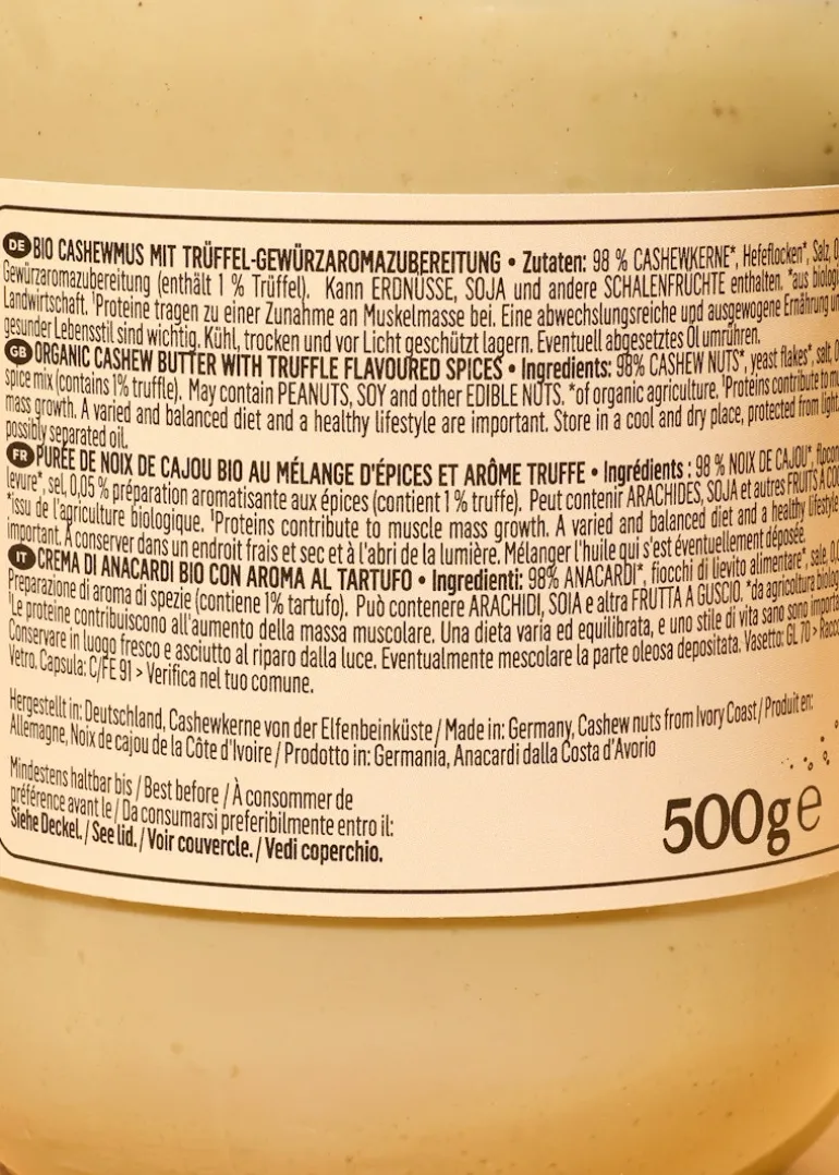 Bio Cashewmus Cheezy Style mit Trüffel 500 g