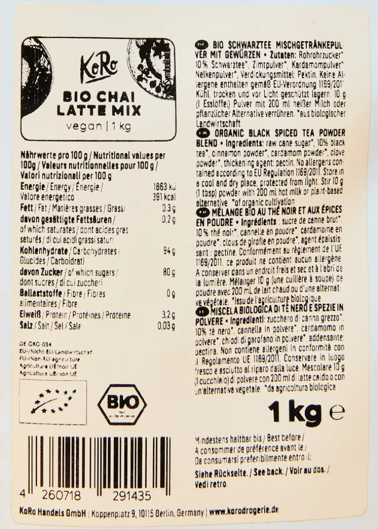 Bio Chai Latte Mix 1 kg