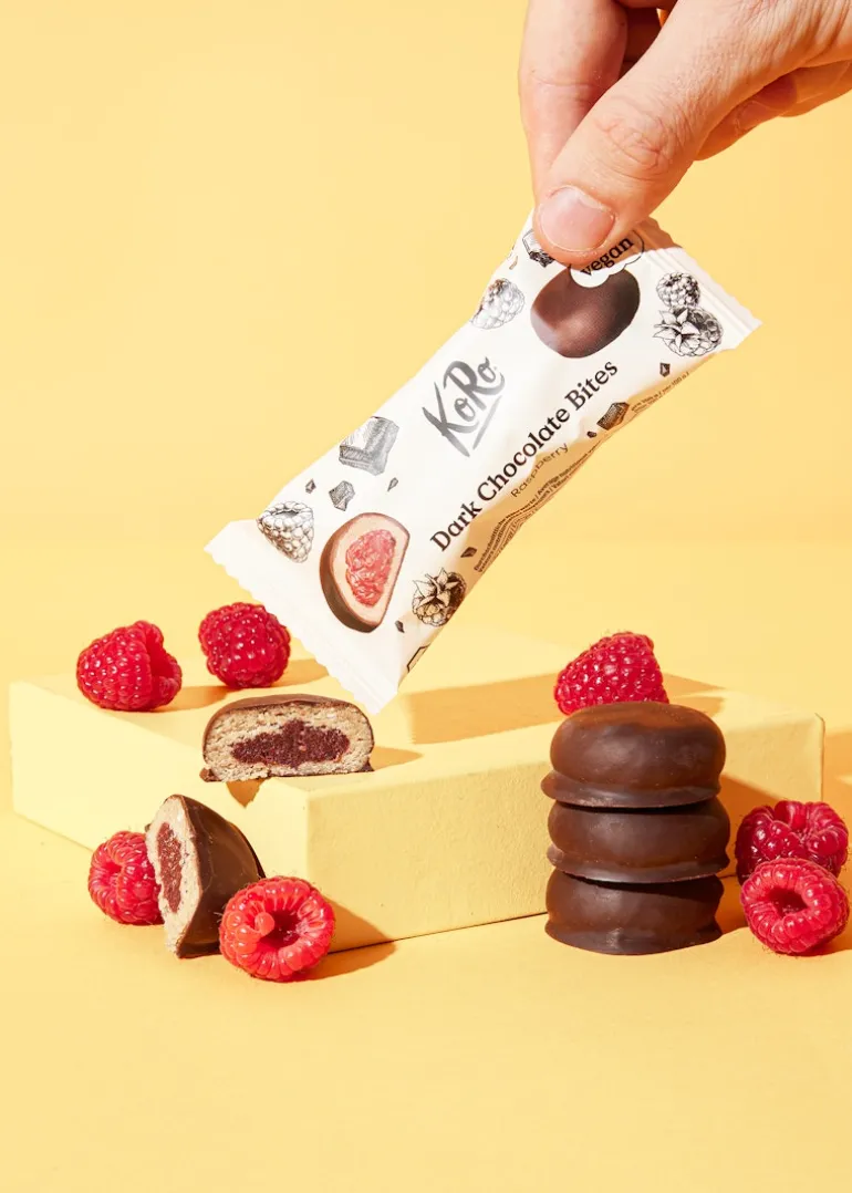 Bio Dark Chocolate Bites Raspberry 2 x 20 g