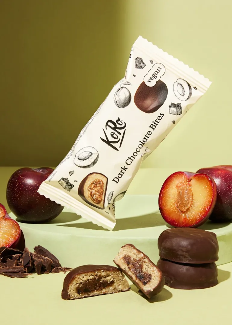 Bio Dark Chocolate Bites Plum 2 x 20 g