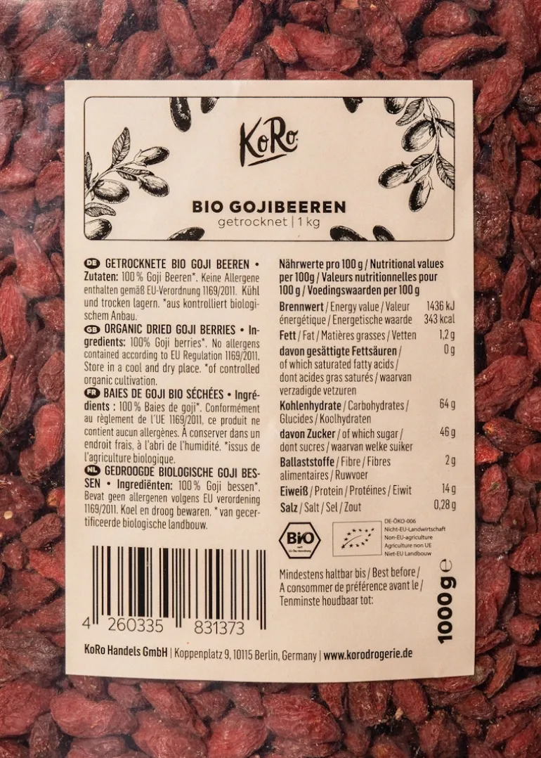 Bio Goji Beeren 1 kg
