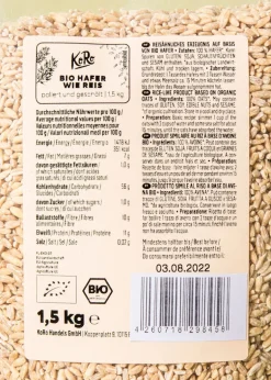 Bio Hafer wie Reis 1,5 kg