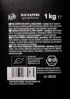 Bio Kaffee Crema ganze Bohne 1 kg