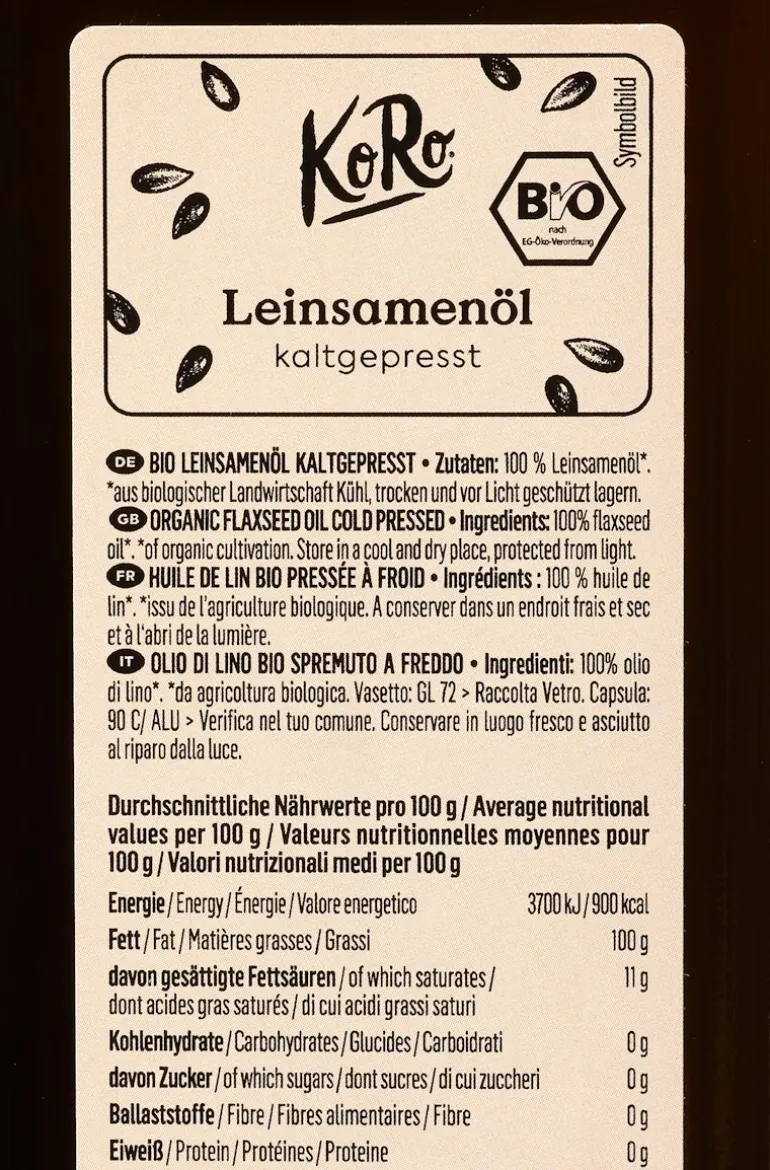 Bio Leinsamenöl 0,75 L