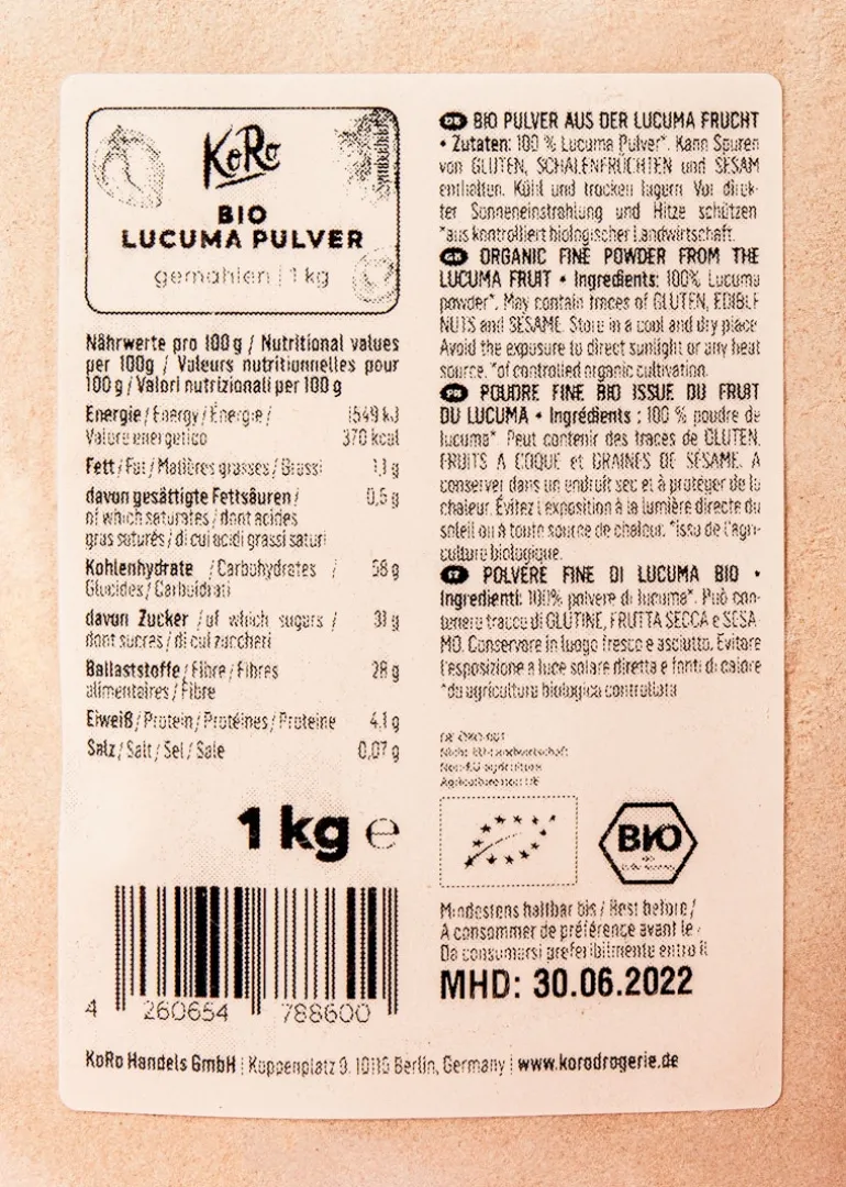 Bio Lucuma Pulver 1 kg