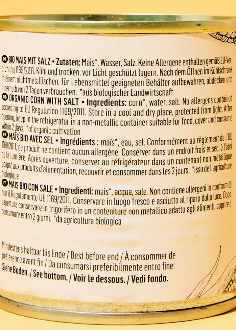 Bio Mais in der Dose 140 g