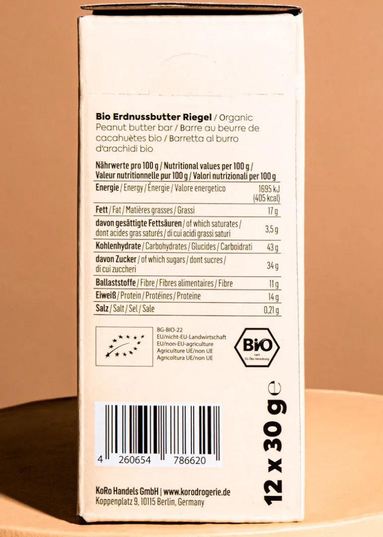 Bio Nut Butter Bar Peanut 30 g