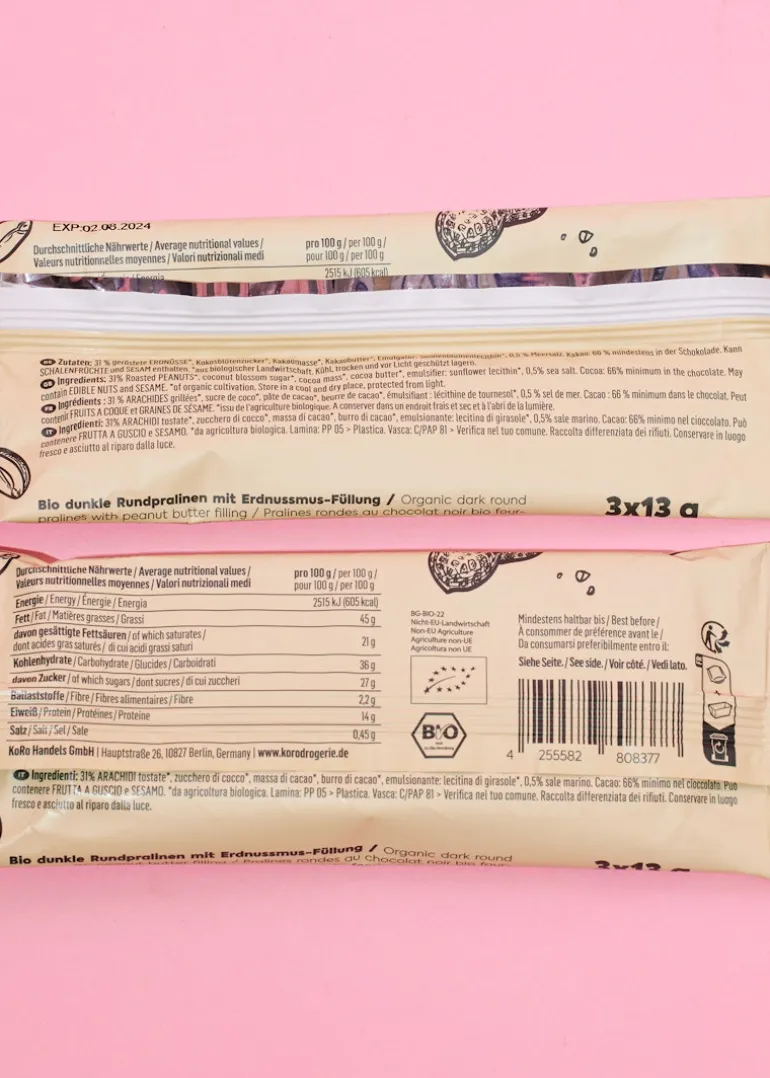 Bio Nut Butter Cups Salted Peanut 3 x 13 g
