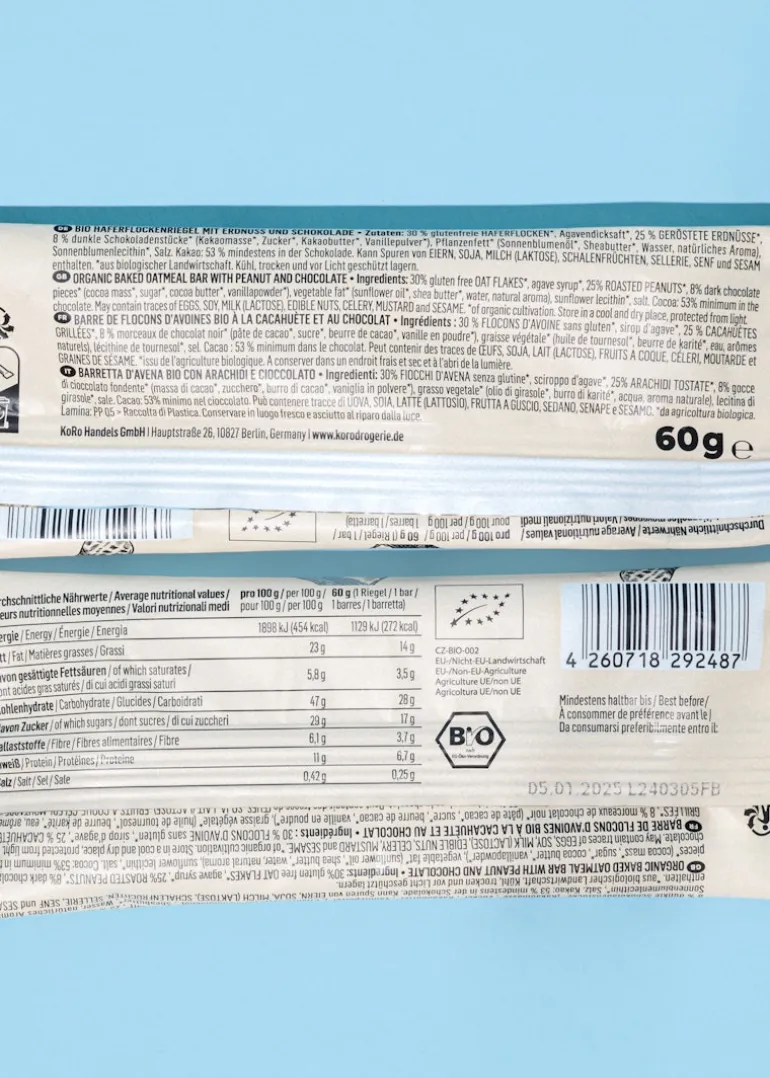 Bio Oat Bar Peanut Chocolate 60 g