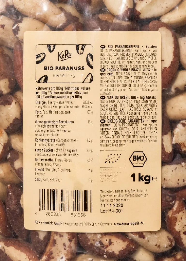 Bio Paranusskerne 1 kg