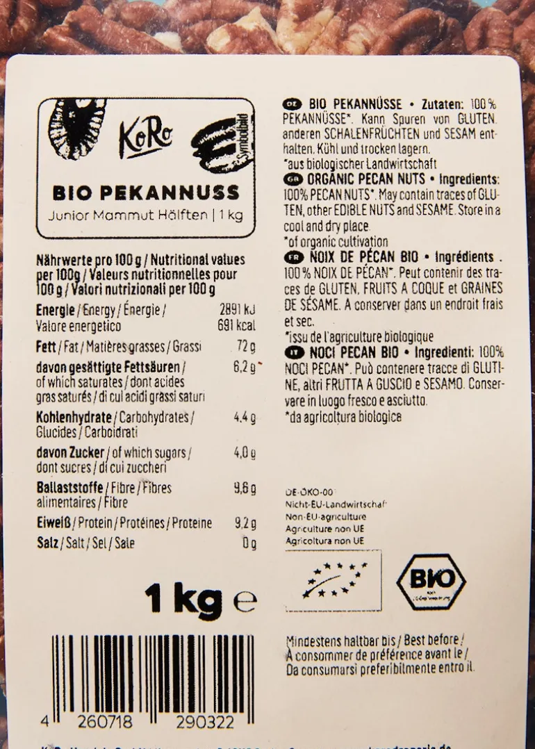 Bio Pekannusskerne 1 kg