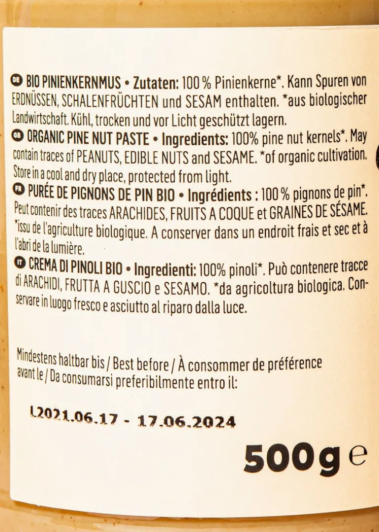 Bio Pinienkernmus 500 g