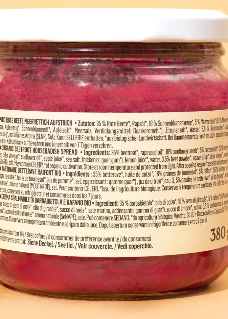 Bio Rote Bete Meerrettich Aufstrich 380 g
