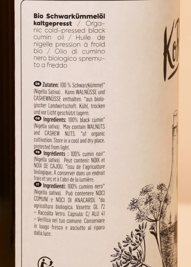 Bio Schwarzkümmelöl 1 L