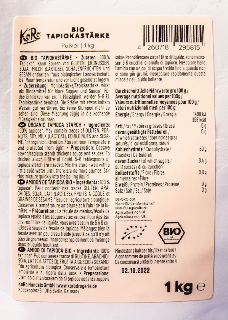 Bio Tapiokastärke 1 kg