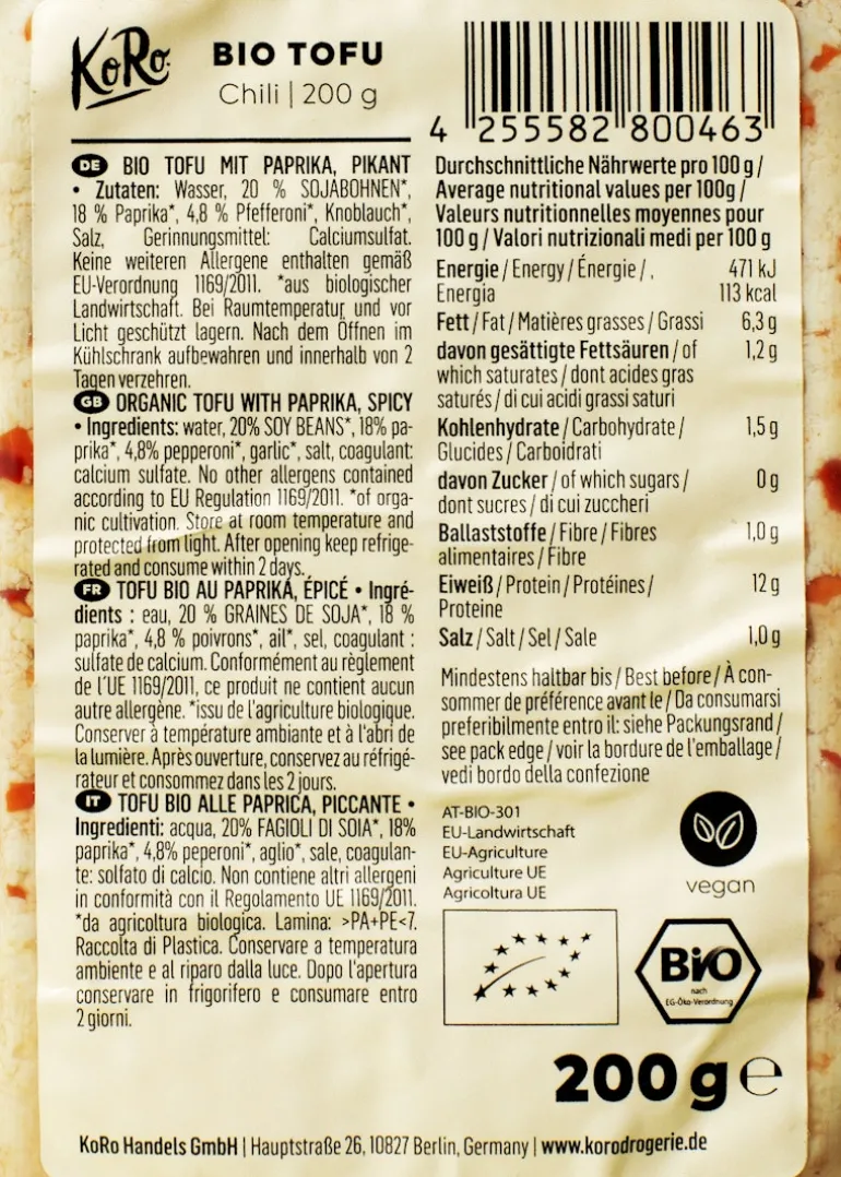 Bio Tofu Chili 200 g