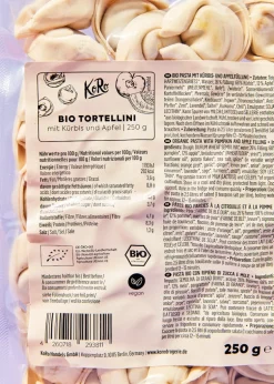 Bio Tortelloni mit Kürbis und Apfel 250 g