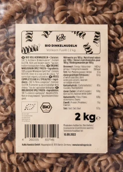Bio Vollkorn Dinkelnudeln 2 kg