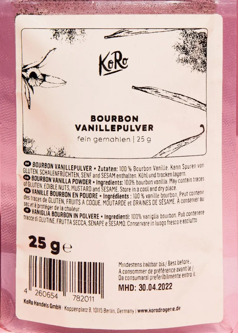 Bourbon Vanillepulver 25 g