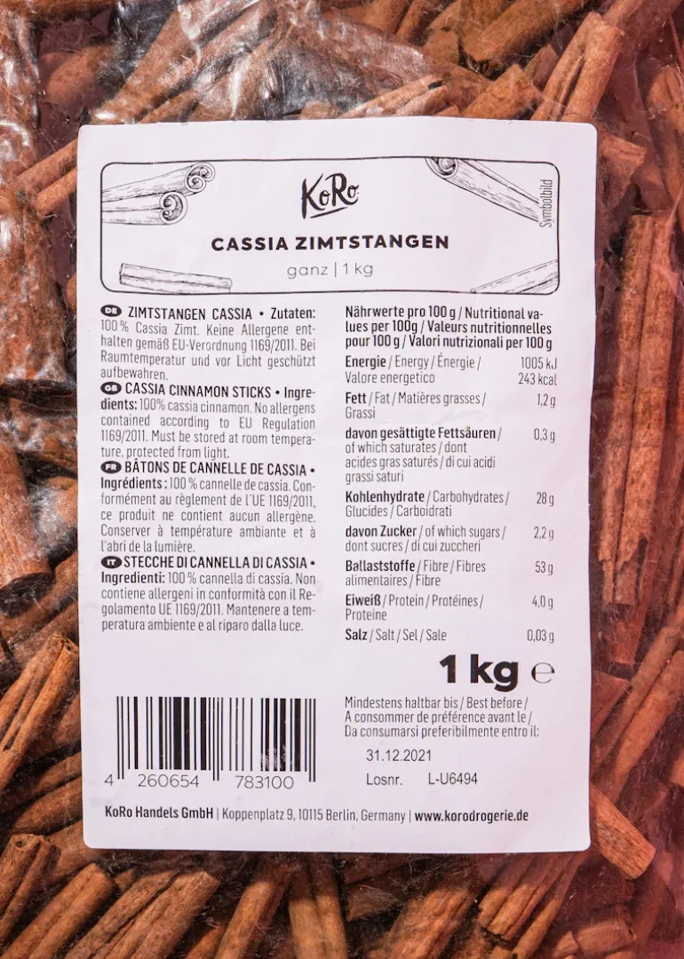 Cassia Zimtstangen 1 kg