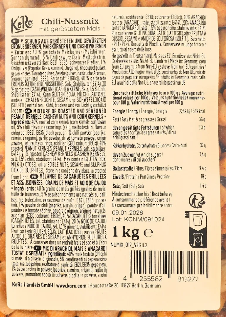 Chili-Nussmix 1 kg
