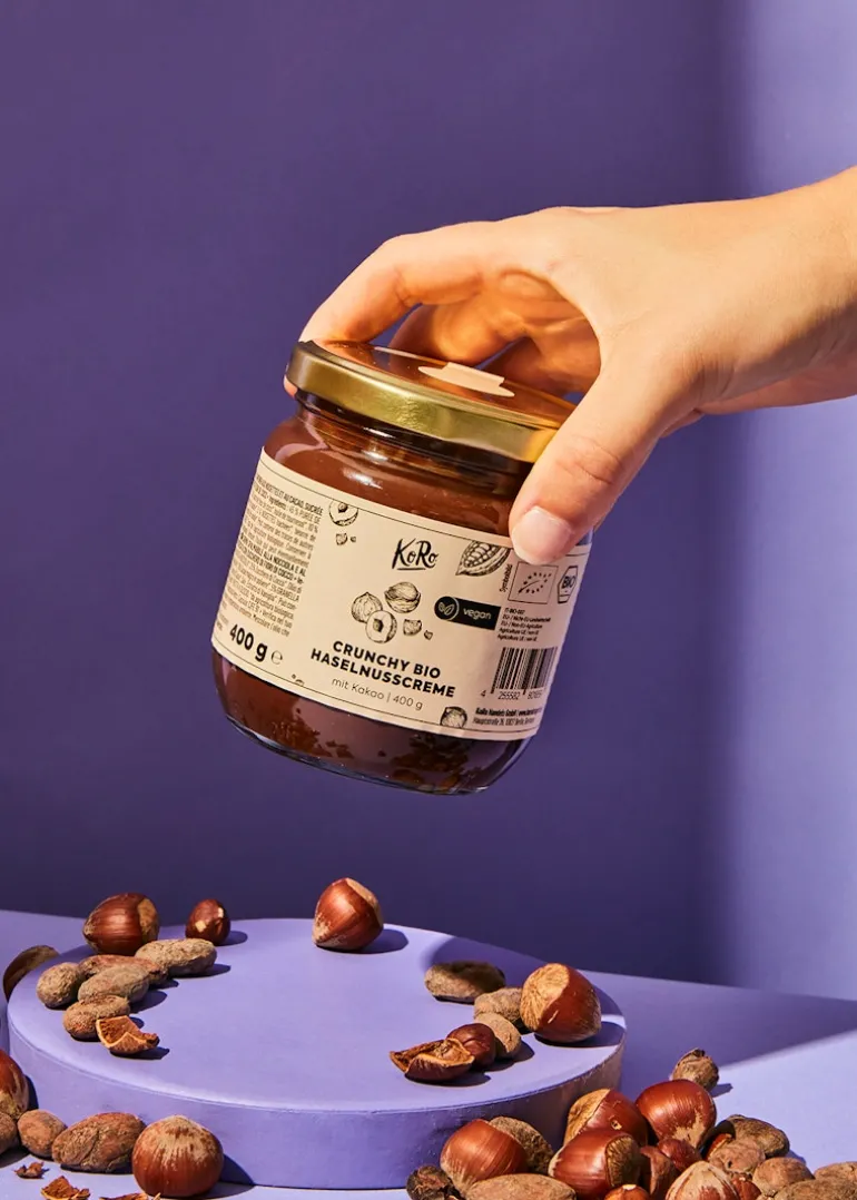 Crunchy Bio Haselnusscreme mit Kakao 400 g