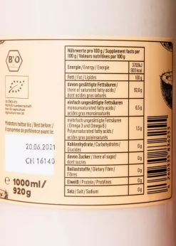 Desodoriertes Bio Kokosöl 1 L