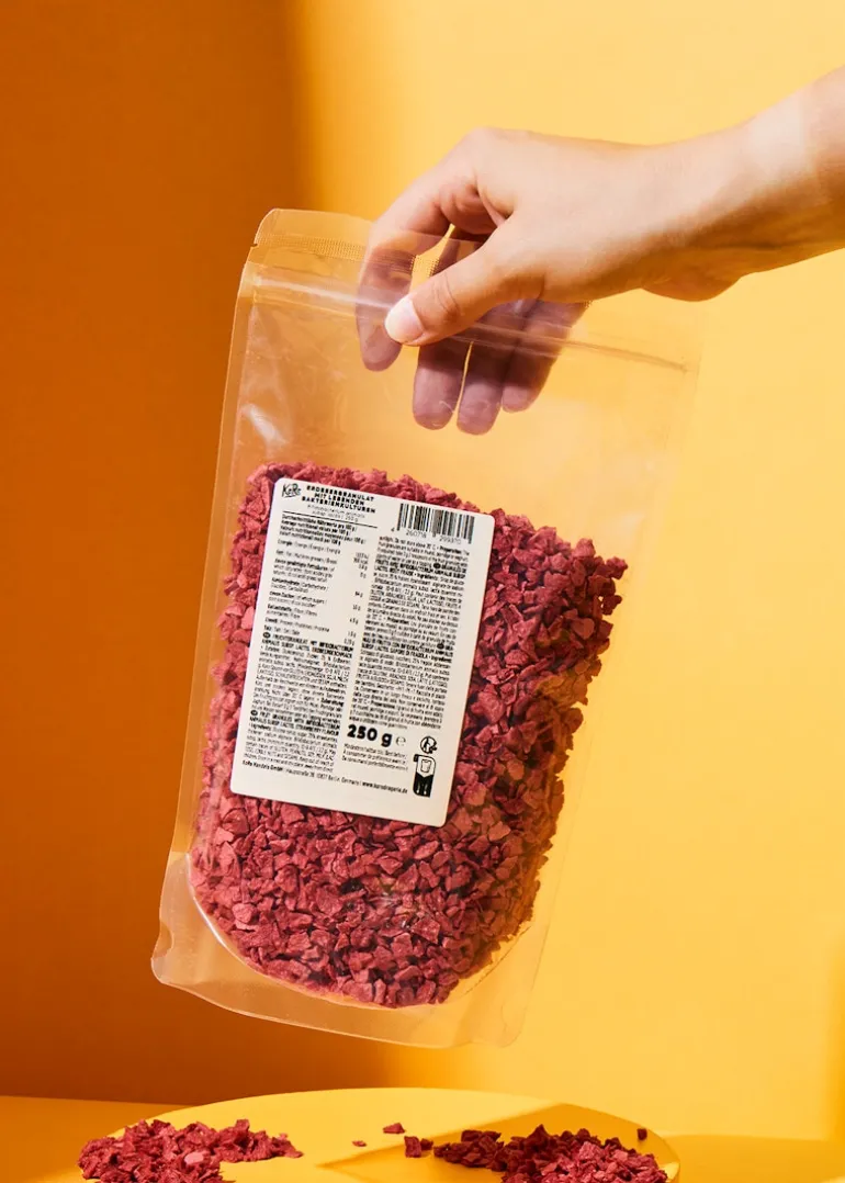 Erdbeergranulat mit lebenden Bakterienkulturen 250 g