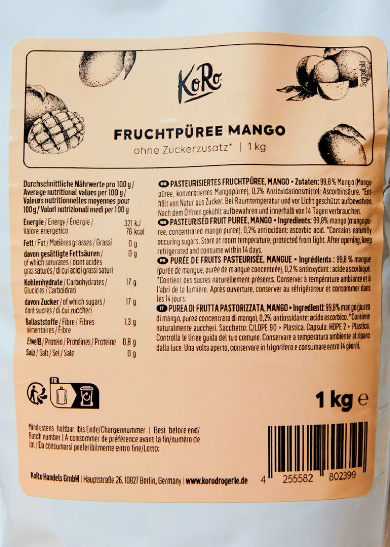 Fruchtpüree Mango 1 kg