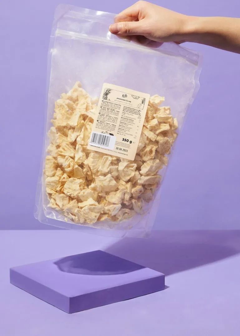 Gefriergetrocknete Ananasstücke 350 g