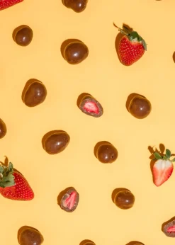 Gefriergetrocknete Erdbeeren in Milchschokolade 1 kg