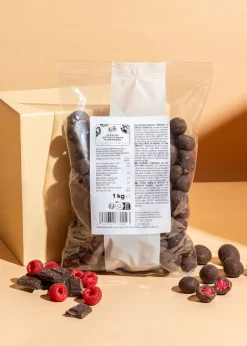Gefriergetrocknete Himbeeren in dunkler Schokolade 1 kg