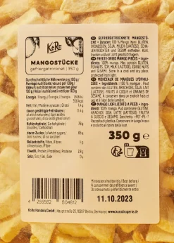 Gefriergetrocknete Mangostücke 350 g