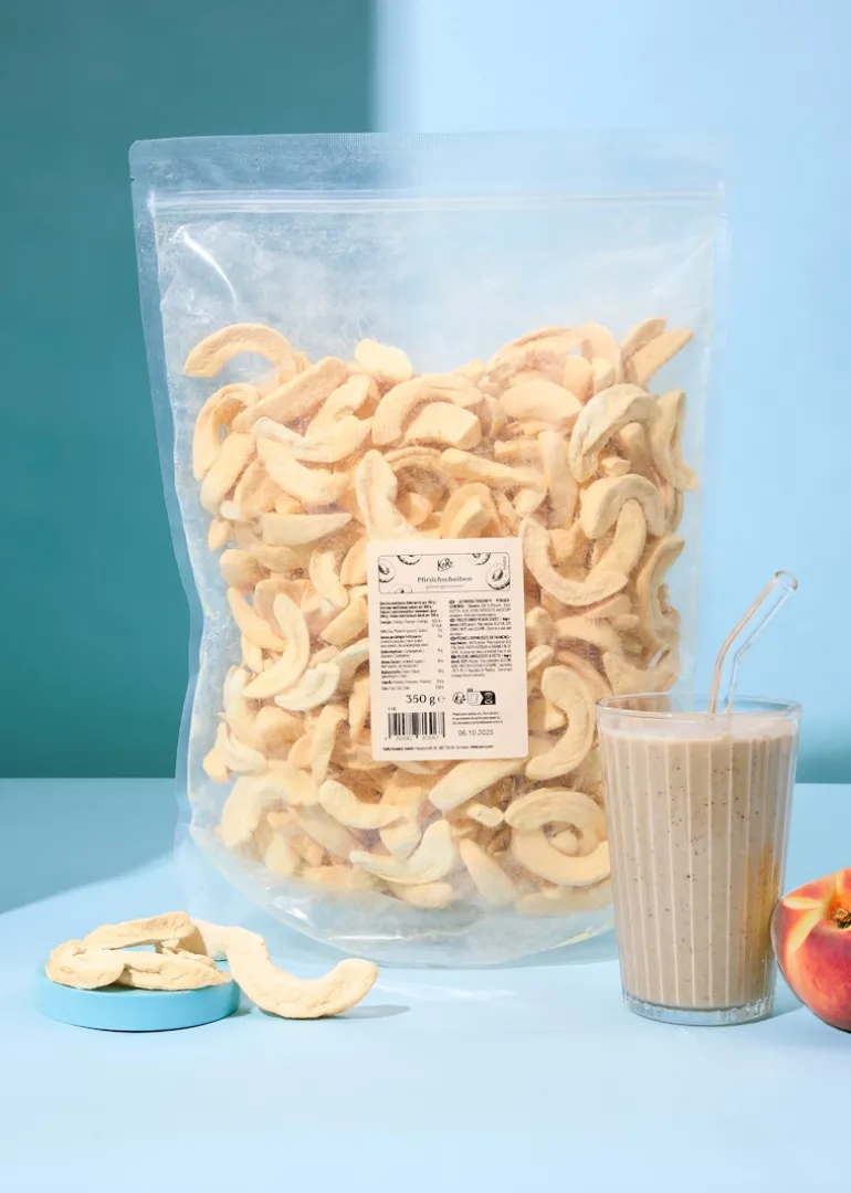 Gefriergetrocknete Pfirsichscheiben 350 g