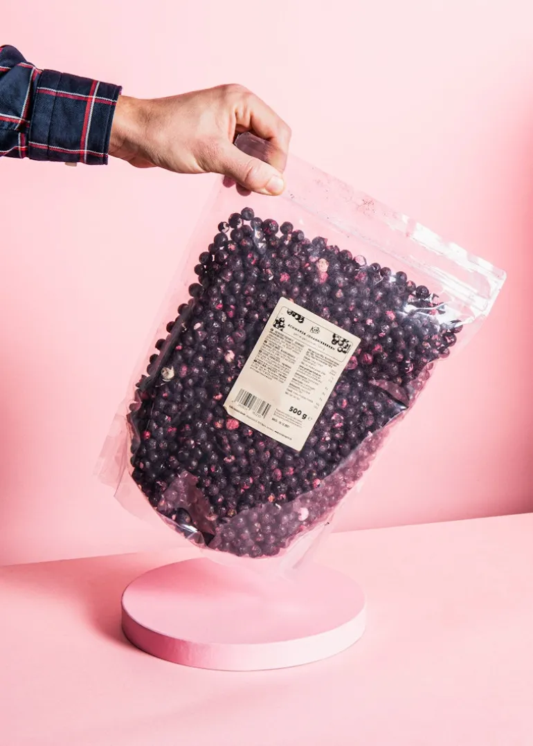 Gefriergetrocknete schwarze Johannisbeeren 500 g