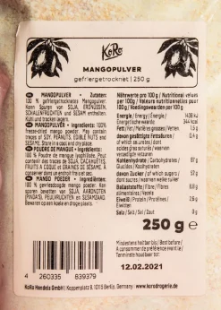 Gefriergetrocknetes Mangopulver 250 g