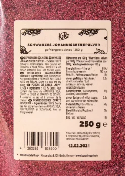 Gefriergetrocknetes schwarzes Johannisbeerpulver 250 g