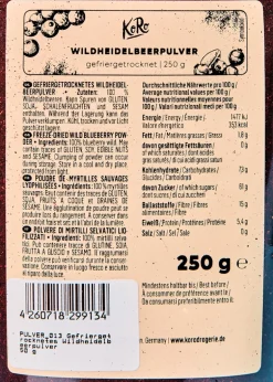 Gefriergetrocknetes Wildheidelbeerpulver 250 g