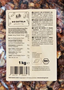 Gehackte Bio Datteln 1 kg