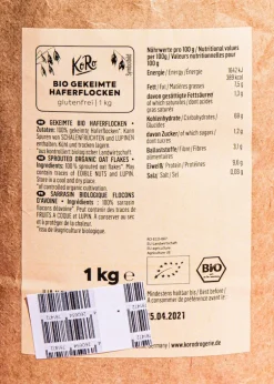 Gekeimte Bio Feinblatt Haferflocken 1 kg