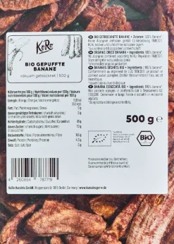 Gepuffte Bio Banane 500 g