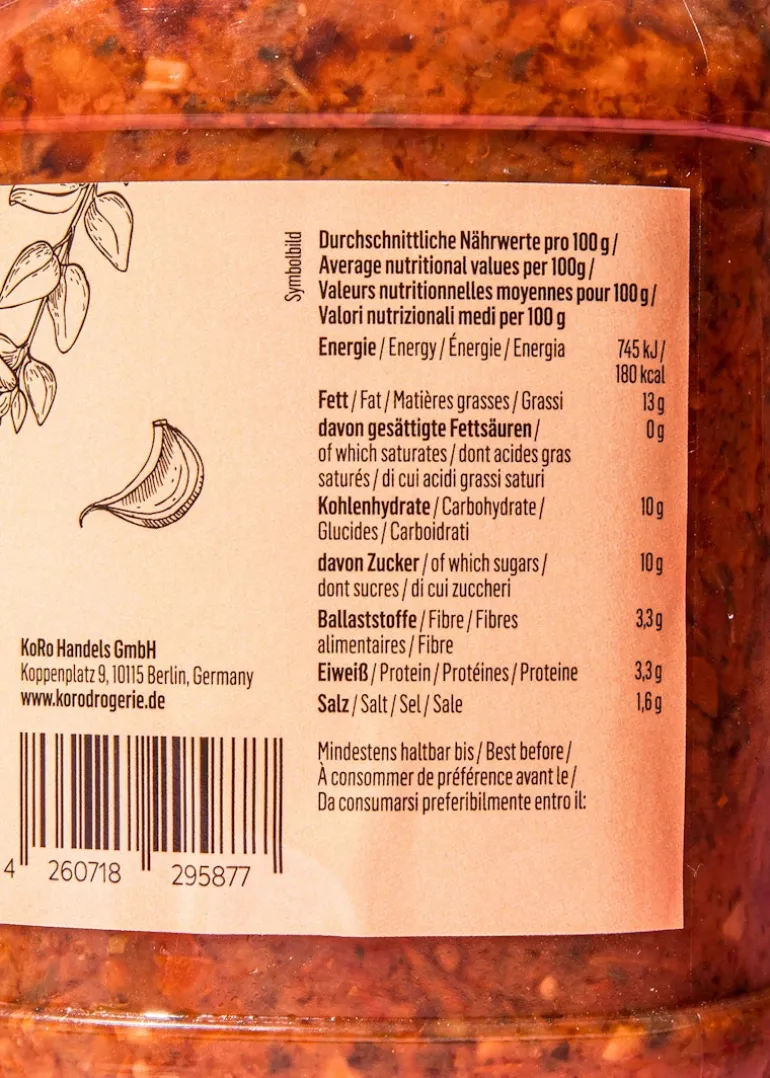 Geröstete Tomaten Aufstrich 1 kg