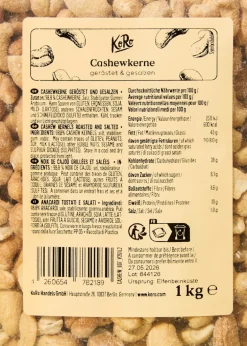 Geröstete und gesalzene Cashewkerne 1 kg