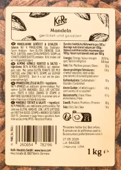 Geröstete und gesalzene Mandeln 1 kg