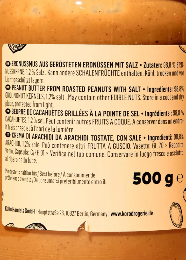 Gesalzenes Erdnussmus 500 g