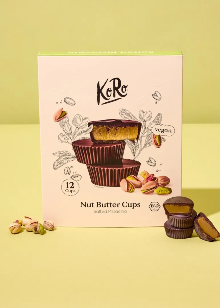 Geschenkbox Bio Nut Butter Cups Salted Pistachio 12 x 13 g