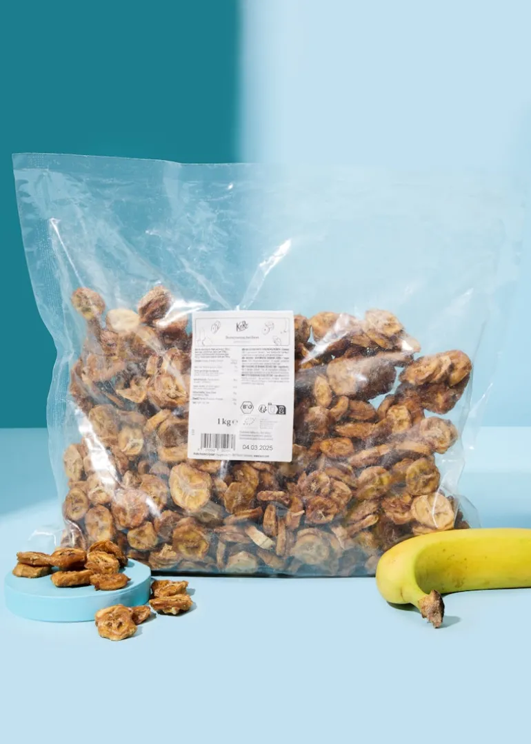 Getrocknete Bio Bananenscheiben aus Sri Lanka 1 kg