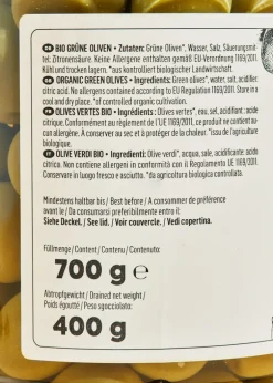 Grüne Bio Oliven mit Stein 400 g